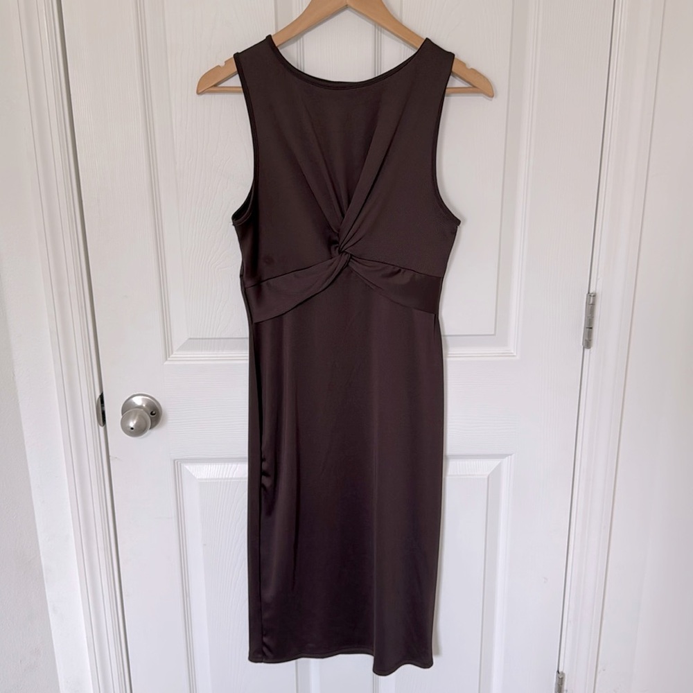 “21 Saints Brown Midi Dress”